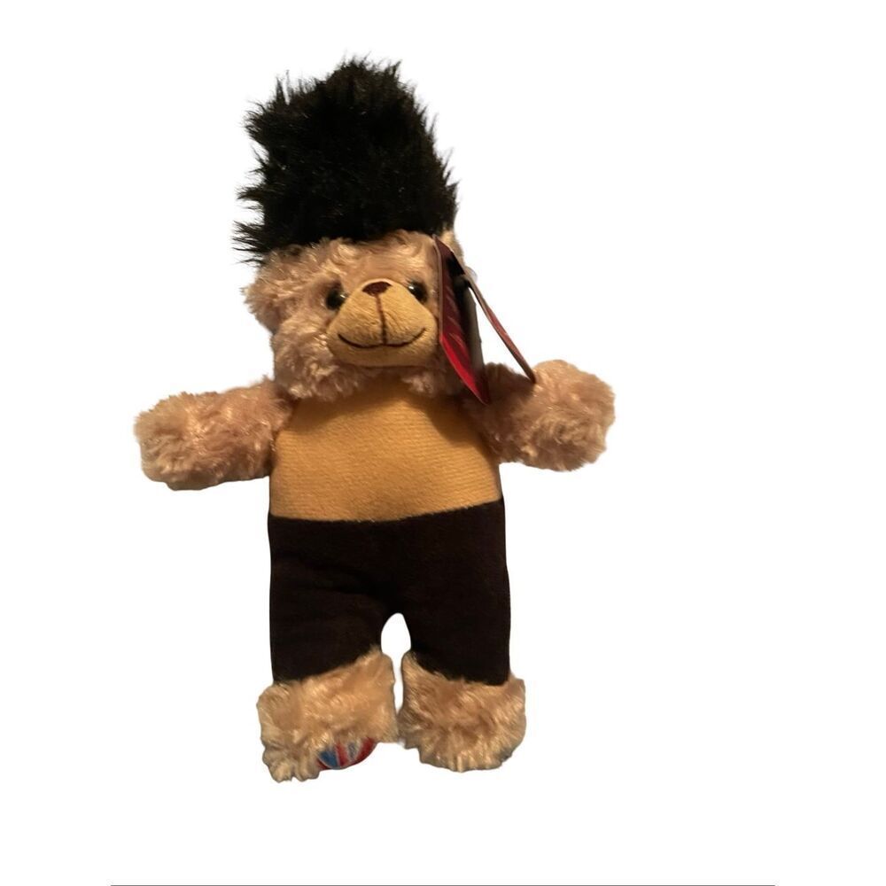 New HS Gifts Brown Black London Teddy Bear Plush Stuffed Animal 10"